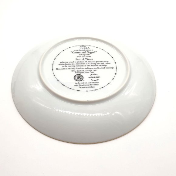 Cream And Sugar Collector Plate By Greg Olsen #1 Best Of Times Bradford Exchange - Picture 7 of 8